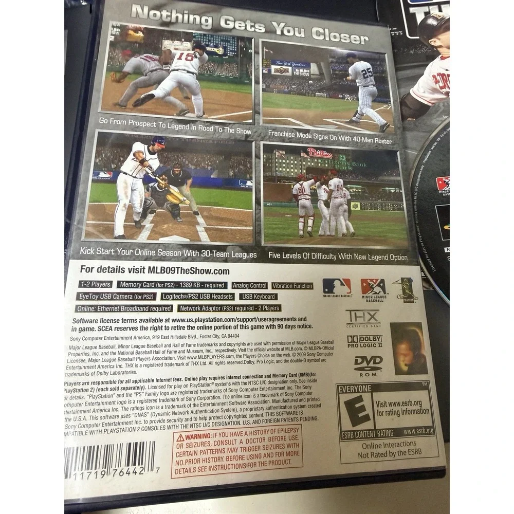 MLB 09 The Show Sony PlayStation 2 PS2 Game‎ with Manual Dustin Pedroia Cover